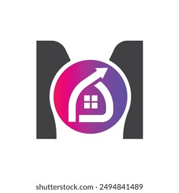 Letter M vector logo template, Colorful Letter M logo, Real Estate, Building and Construction Logo Design Template Vector Icon