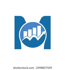 Letra M logotipo de Vector Plantilla, Colorido Letra M logotipo, Logo de la Compañía Financiera, Instituto Financiero Asesores Logotipo Diseño Icono de Vector de Plantilla