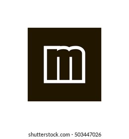 Letter M vector, logo. Useful as branding symbol, corporate identity, alphabet element, square app icon, clip art and illustration.