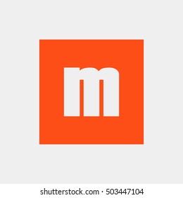 Letter M vector, logo. Useful as branding symbol, corporate identity, alphabet element, square app icon, clip art and illustration.