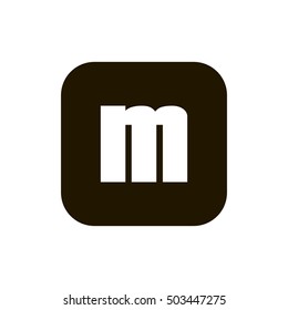 Letter M vector, logo. Useful as branding symbol, corporate identity, alphabet element, square app icon, clip art and illustration.