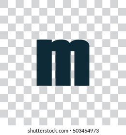Letter M vector, logo. Useful as branding symbol, corporate identity, alphabet element, app icon, transparent clip art and illustration.