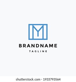letter m venture logo vector design template