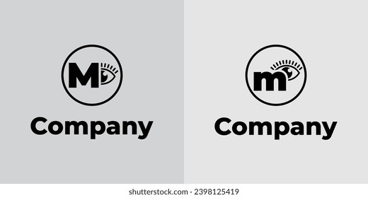 Letter M Vision Logo, suitable for business related to vision, spy, optic, or eye with Initial M