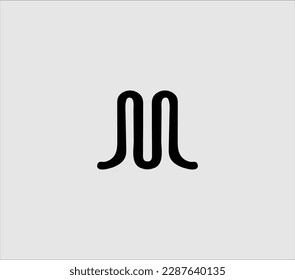 Concepto de diseño del logotipo de letra M W. Plantilla de logotipo de vectores elegantes