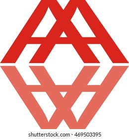 letter m and a and w logo design