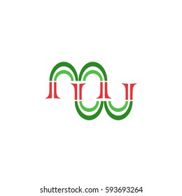 letter m and w logo vector