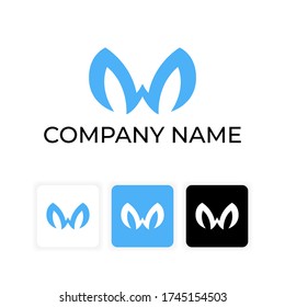 letter m and w monogram logo design template. Simple logo for your business