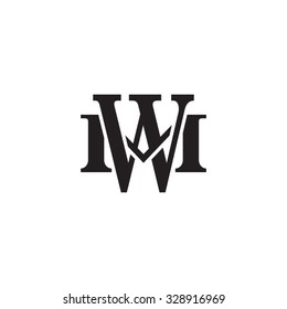 Letter M And W Monogram Logo