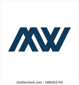 Letter M And W Vector Logo.