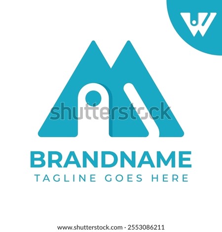 Letter M or W Wallet Logo, symbolizing financial security, savings, and innovation