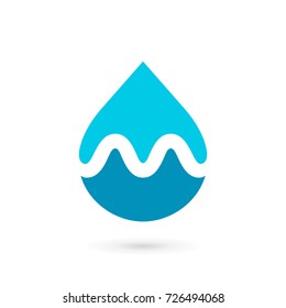 Letter M water drop logo icon design template elements