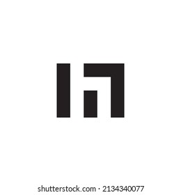 
letra m, y letra blanca h. logotipo de vector de contorno de símbolo simple