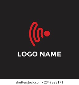 El logotipo tiene la forma de la letra M y toca la señal o el símbolo wifi. Este logotipo es adecuado para su negocio en el sector de la red