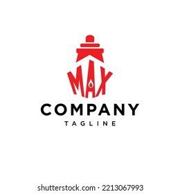
Letter M A X and ship logo vector template.
