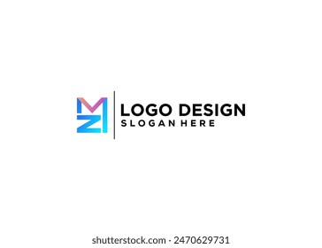 Letter M Z vector logo design template