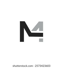 Letter M4 creative icon logo design vector illustration