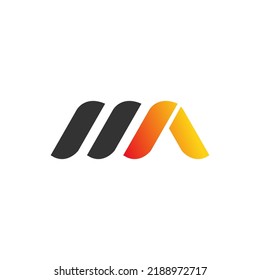 Letter MA, AM, AAA Logo Template vector symbol