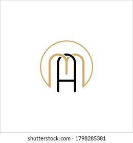Letter MA circle Logo Modern and Creative