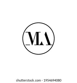 Letter MA initial monogram logo design, wedding, fashion, make up logo template