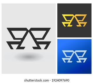 letter MA KK initial logo creative design vector