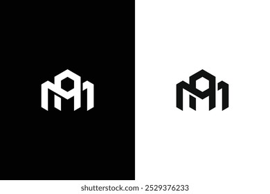 Letra AM o MA Diseño de logotipo, diseño de logotipo abstracto,