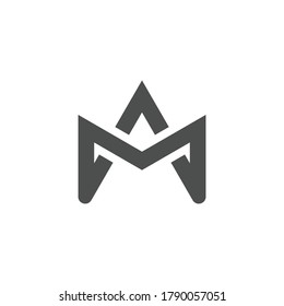 Letter MA logo design. creative minimal monochrome monogram symbol. Universal elegant vector sign design. Premium business logotype