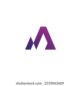 Letter MA Logo Design. M Initial Logo