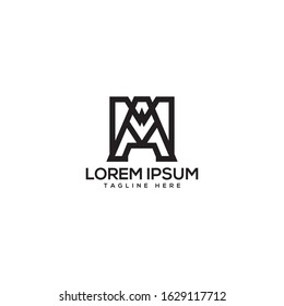 letter MA AM logo design modern logo and premium logo
