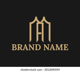 letter MA or AM logo design, real estate logo design 