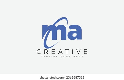 Letter MA logo design template vector illustration.