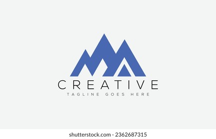 Letter MA logo design template vector illustration.
