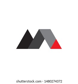 Letter MA or AM logo design vector