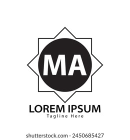 logo de MA. MA. MA Ilustración vectorial de diseño de logotipo para empresa creativa, negocio, industria
