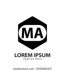 logo de MA. MA. MA Ilustración vectorial de diseño de logotipo para empresa creativa, negocio, industria
