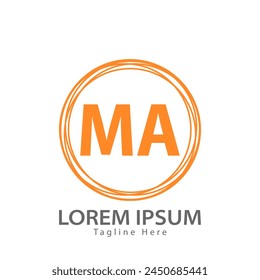 logo de MA. MA. MA Ilustración vectorial de diseño de logotipo para empresa creativa, negocio, industria
