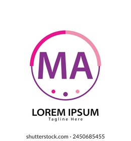 logo de MA. MA. MA Ilustración vectorial de diseño de logotipo para empresa creativa, negocio, industria
