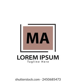 logo de MA. MA. MA Ilustración vectorial de diseño de logotipo para empresa creativa, negocio, industria
