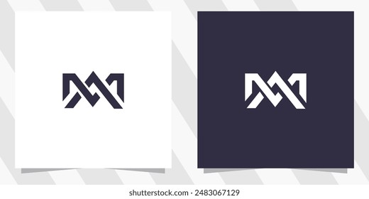 letter ma am logo design vector