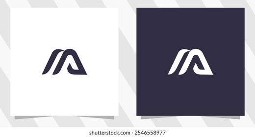 Vector de diseño de logotipo de letra ma am