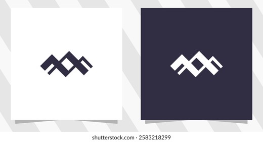 letter ma am logo design vector