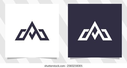 letter ma am logo design vector