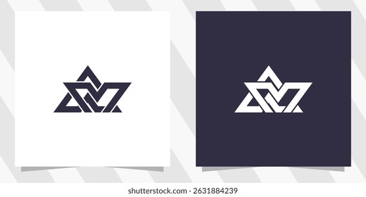 letter am ma logo design vector