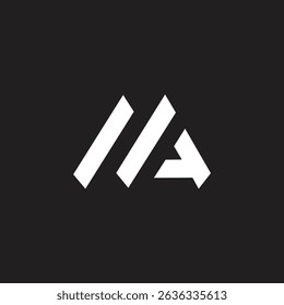 Letter AM or MA logo design vector.
