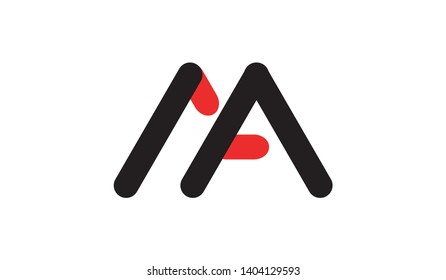 Letter MA logo icon design template