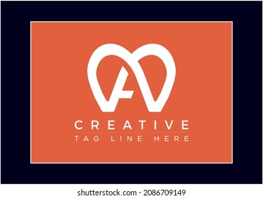 Letter MA logo icon design template elements. Initial logo design, geometric logo. Creative Modern Monogram alphabet.