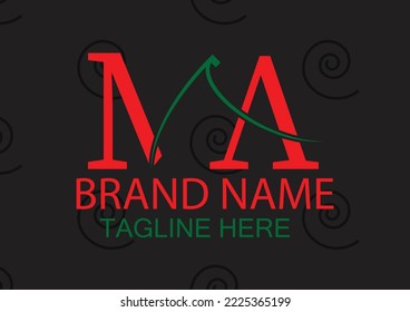 Monograma M con logotipo MA y logotipo A