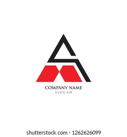 letter MA logo vector