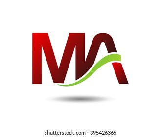 Letter MA logo vector
