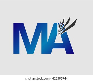 Letter MA logo vector
